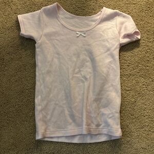 Pink Kids T-Shirt with Bow Accent